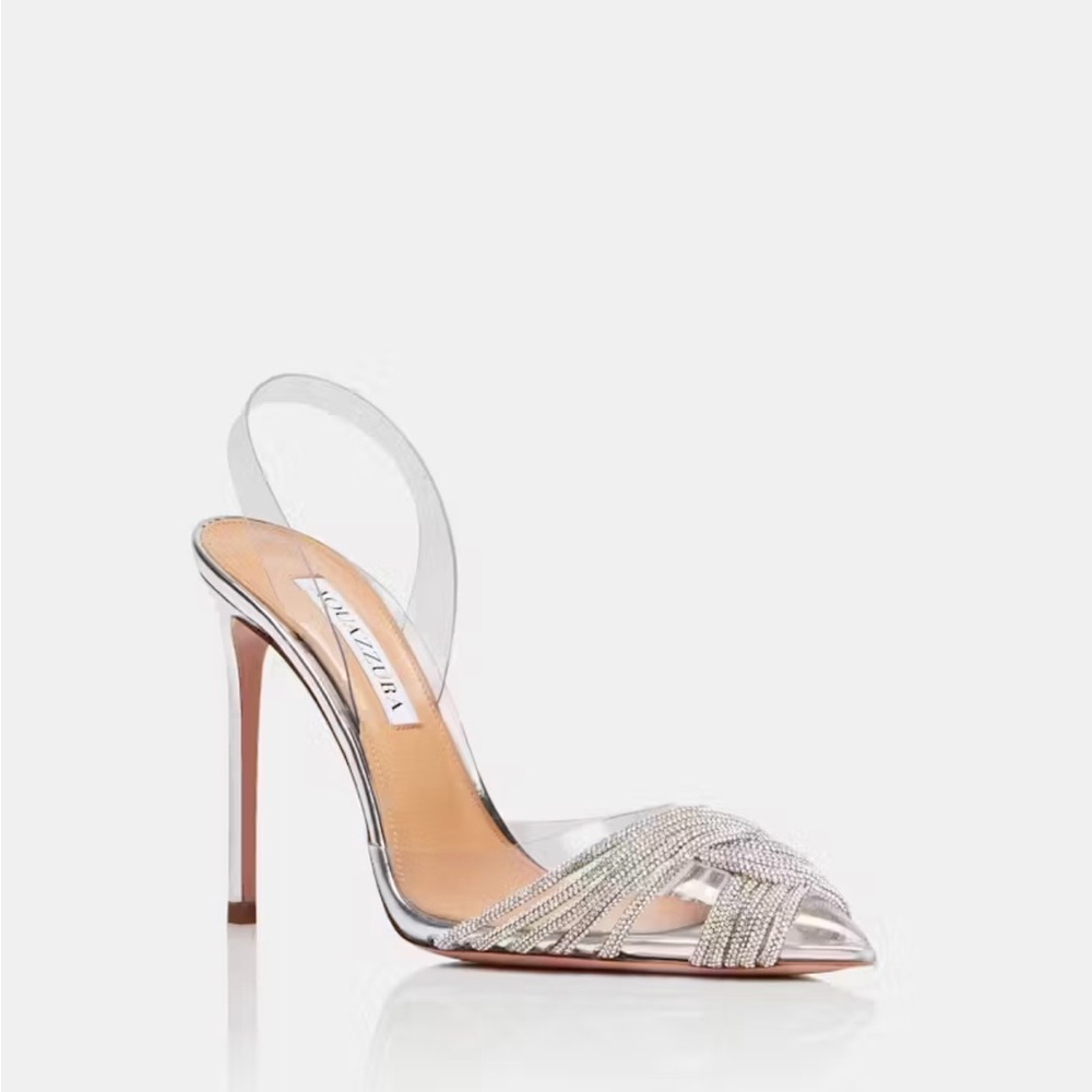 Aquazzura Gatsby Plexi Sling 105 Heels